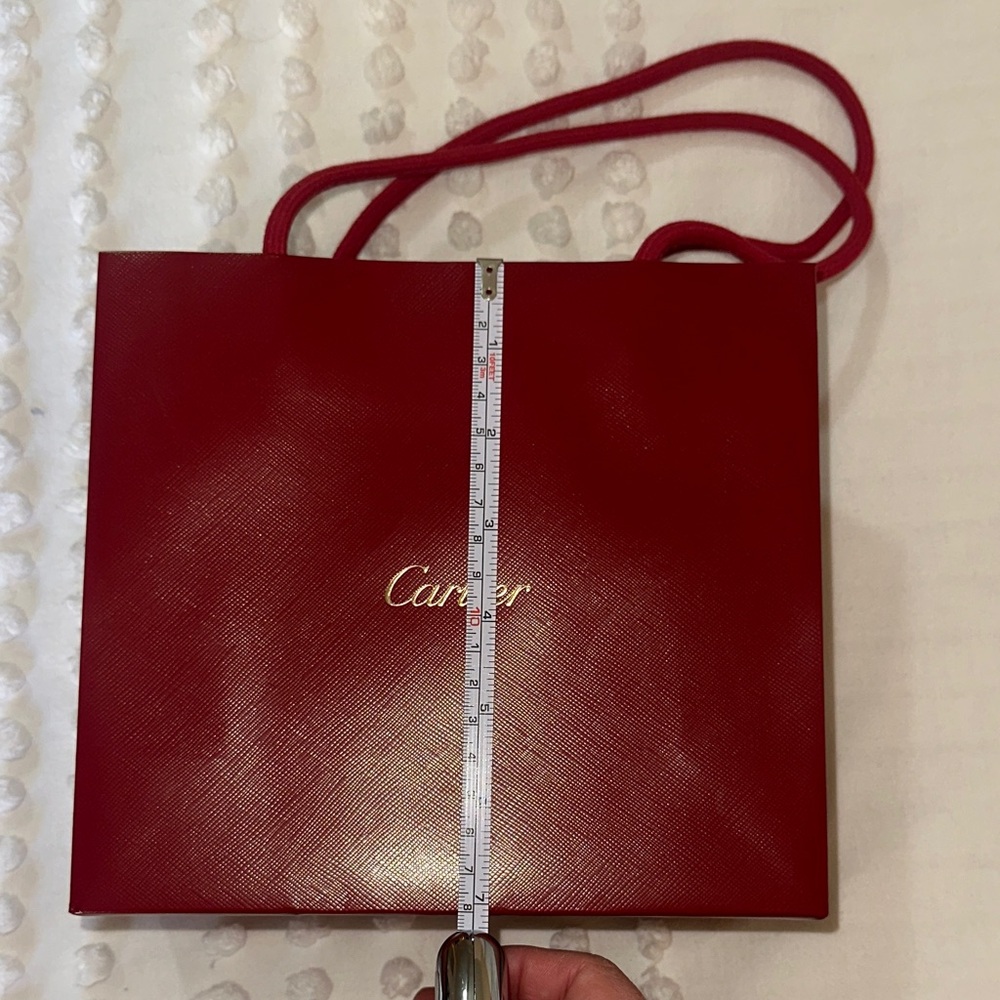 Cartier Red Tote Bag & Ribbon - Picture 5 of 6